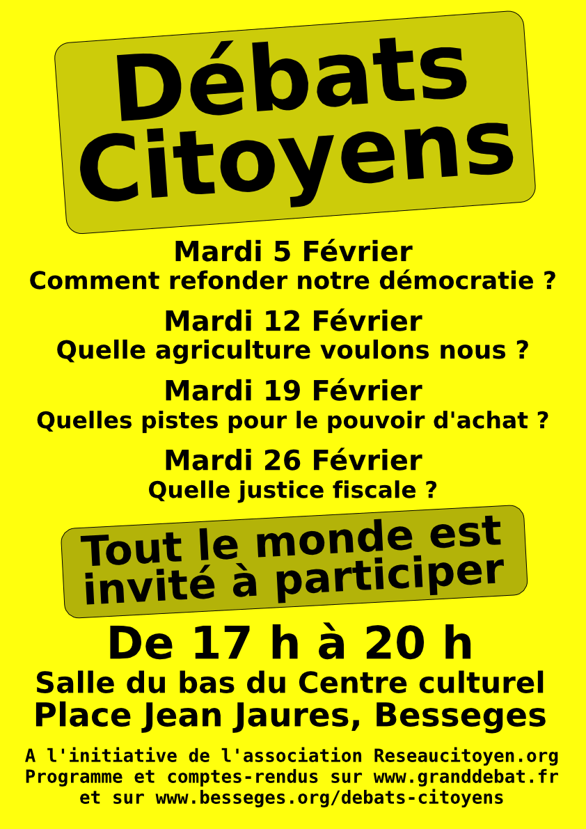 Affiche debat besseges 2019